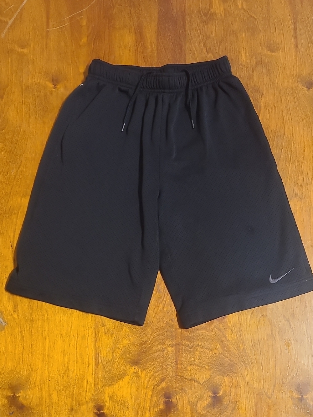 Nike Black Boy's Athletic Mesh Shorts with Swoosh